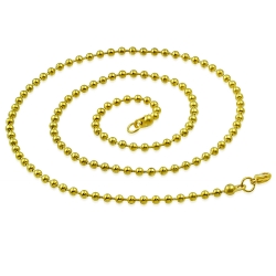 Lant auriu inox militar cu bilute army 55 cm si 2 mm grosime [1]